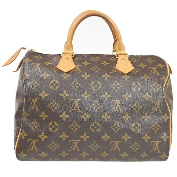 LOUIS VUITTON Speedy 30 Travel Hand Bag Monogram Leather Brown M41526 89SH013 - Picture 11 of 16